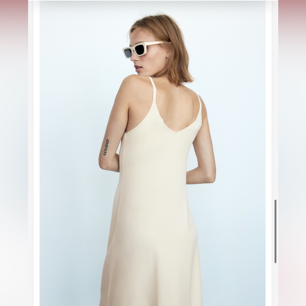 NWT Zara ecru long knit dress - Picture 8 of 14